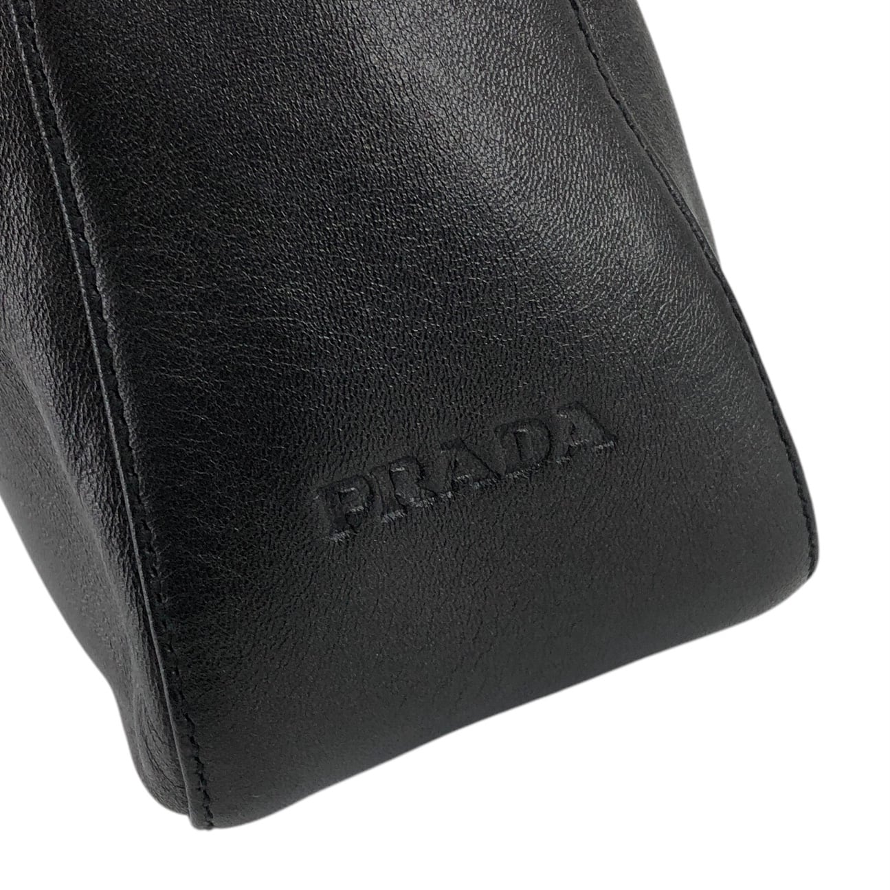 PRADA プラダ ハンドバッグ ブラック レザー ミニバッグ