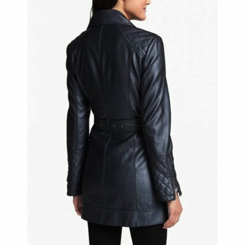 シープレザーキルティングショルダーオーバーコート Sheep Leather Quilted Shoulder Coat24990 シープレザーキルティングショルダーオーバーコート Sheep Leather