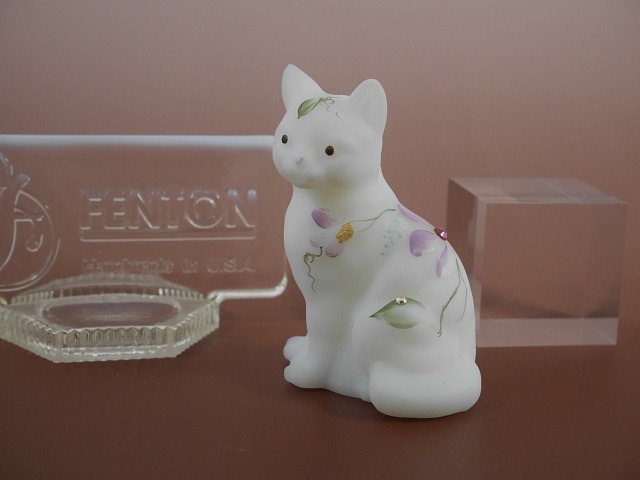 FENTON　CAT　フェントン　ねこのフィギュリン　ガラス