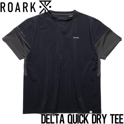 速乾 清涼 半袖Tシャツ THE ROARK REVIVAL ロアークリバイバル DELTA QUICK DRY TEE - w/Polartec RTJPD1020-DGY 日本代理店正規品LL