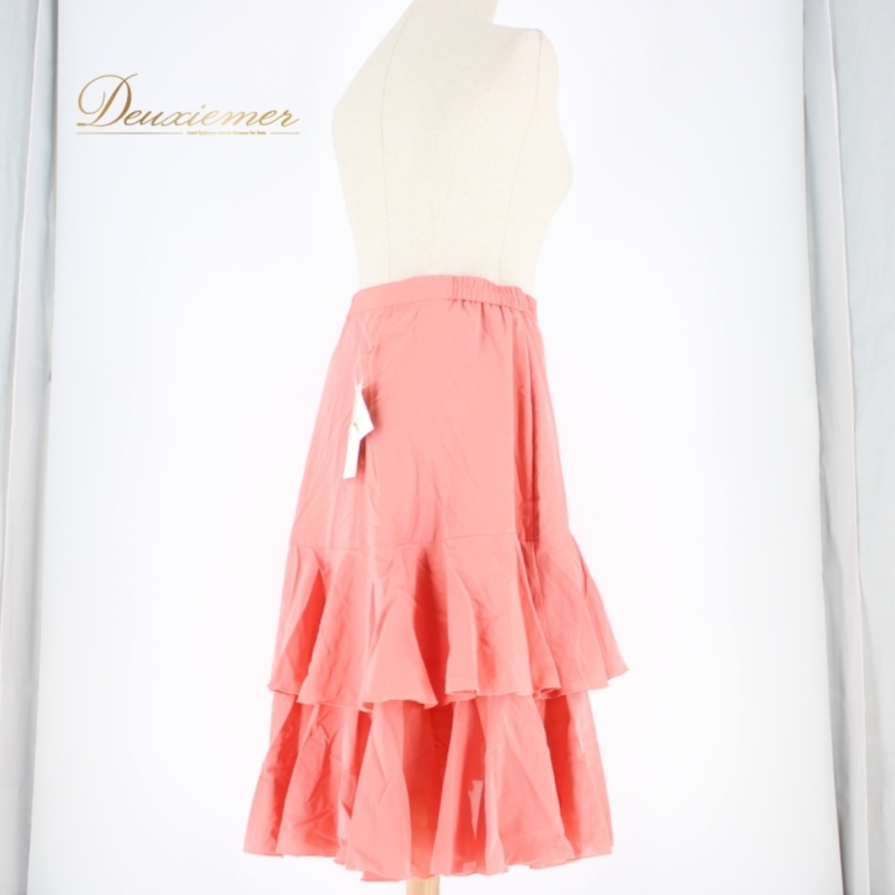 社交ダンス 衣装 スタンダード スカート レッスンウェア Bright Proceed ブライトプロシード ピンク系 無地 シンプル ファスナー 伸縮性 ポリエステル トレーニングダンス スカート レディース フリル デザイン おしゃれ 可愛い スタイリッシュ レッスン用 シンプルデザイン 発表会 ステージ衣装 派手すぎない おすすめ 体型カバー