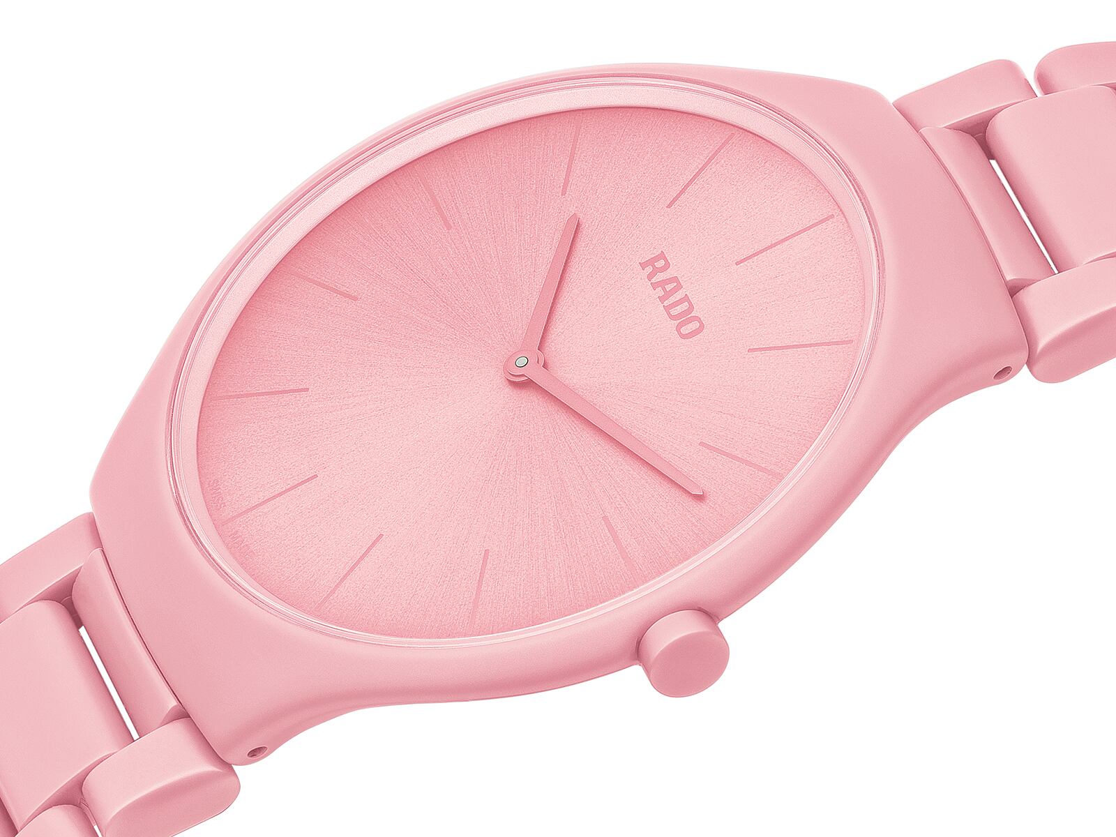 【RADO ラドー】True Thinline Les Couleurs™ Le Corbusier  Luminous pink 4320C シンライン ル・コルビュジエ（ピンク）／国内正規品 腕時計