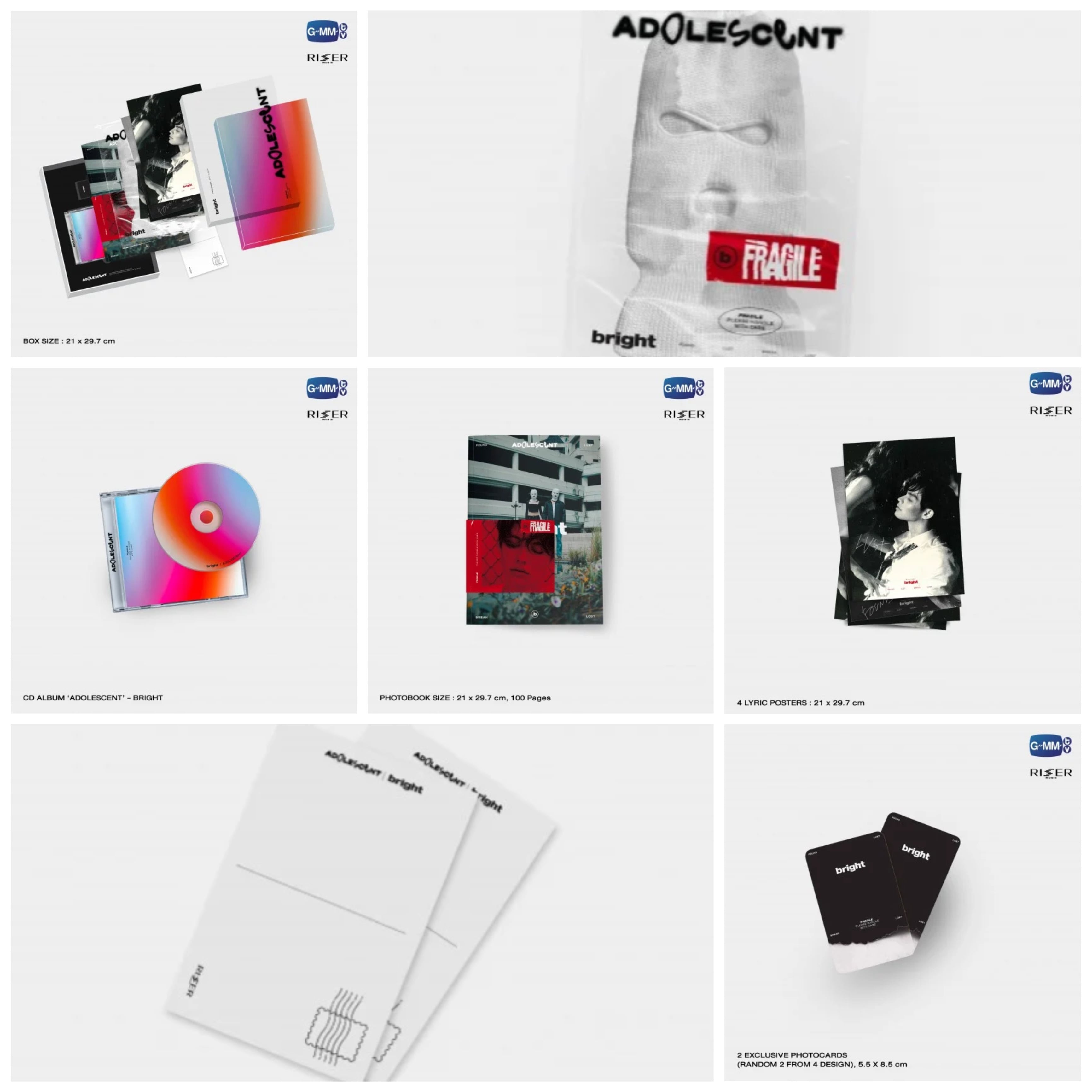 BRIGHT  Adolescent Mini Album BOXSET