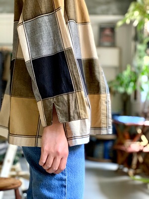 80’s old “Ms Lee” “block check shirts”100% cotton