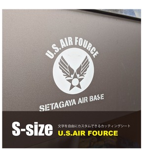 文字を自由にカスタム！U.S. AIR FORCE カッティングシート2【Sサイズ】