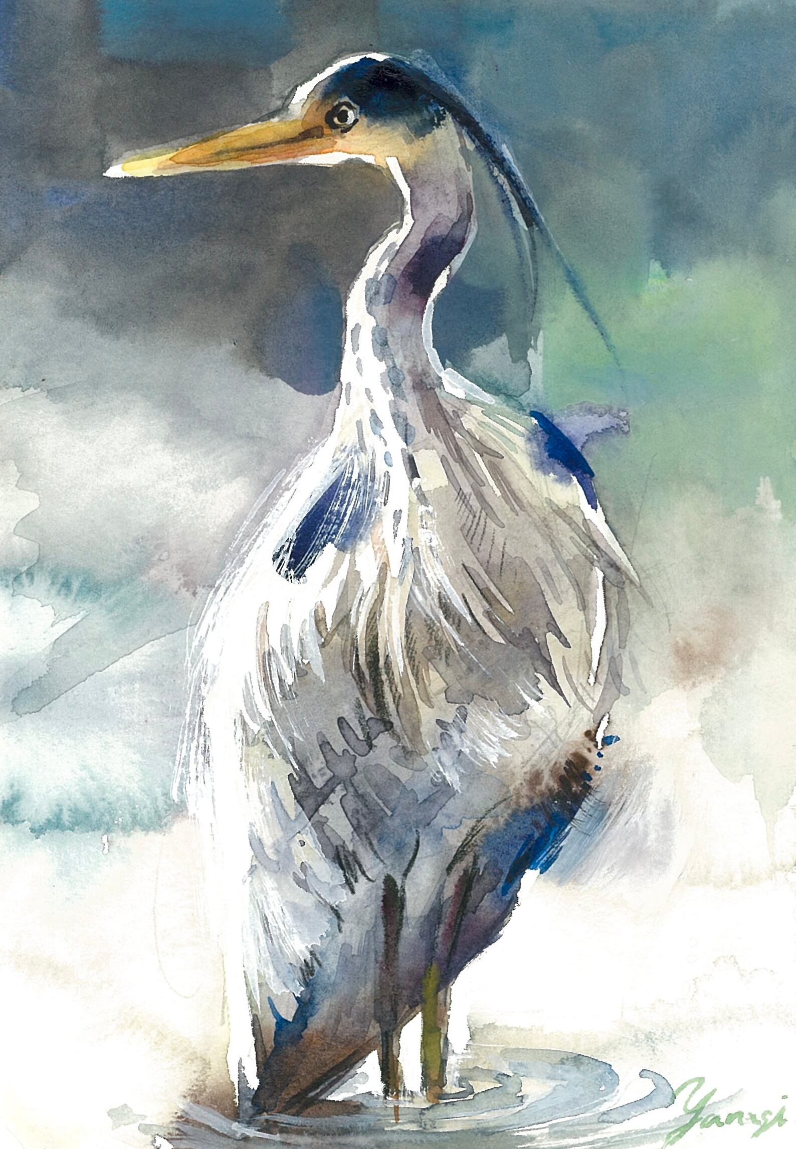 キャンディのお花が咲きました　手のひらサイズ　水彩画原画 キャンディのお花が咲きました 手のひらサイズ 水彩画原画 紙