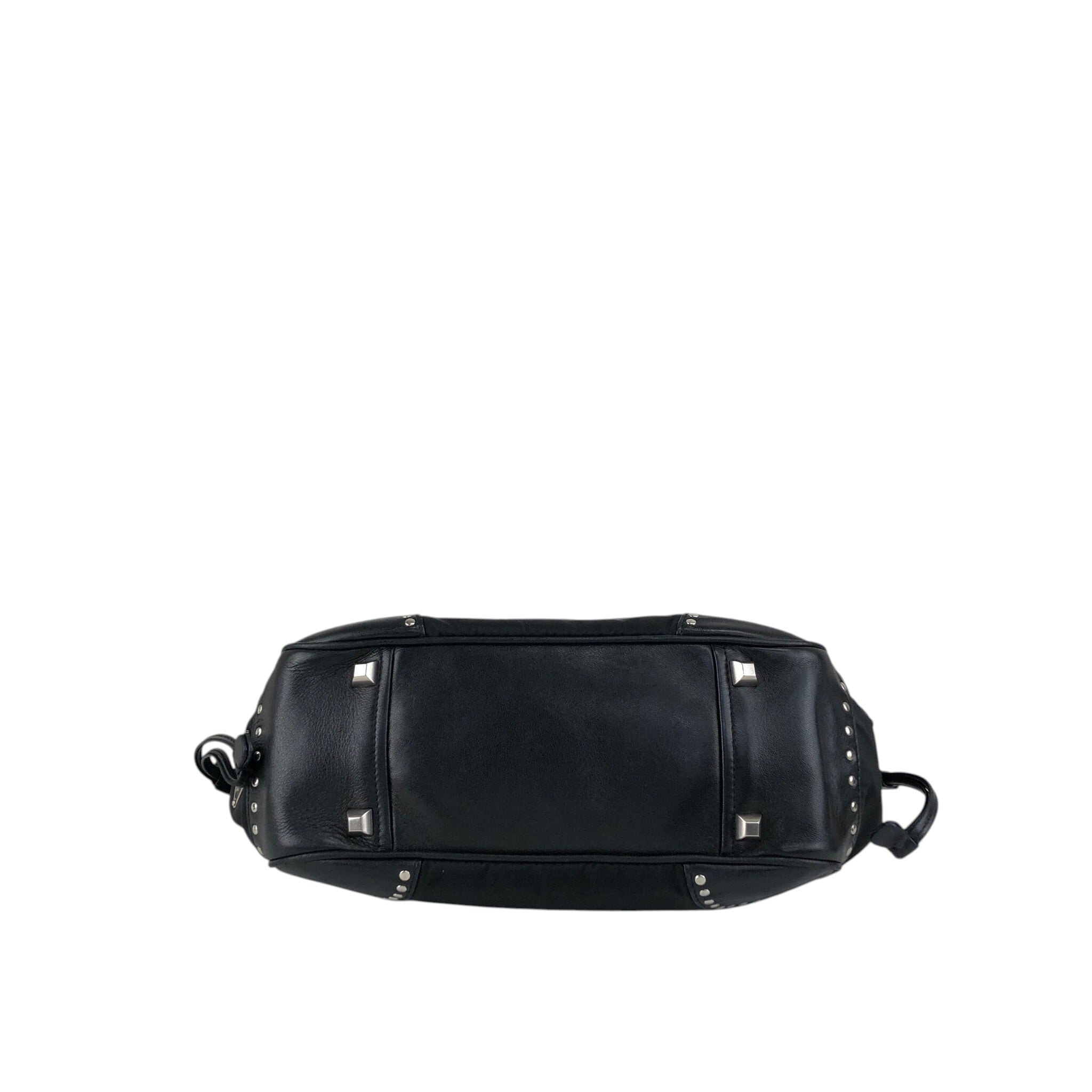 PRADA プラダ トートバッグ ブラック スタッズ レザー vintage