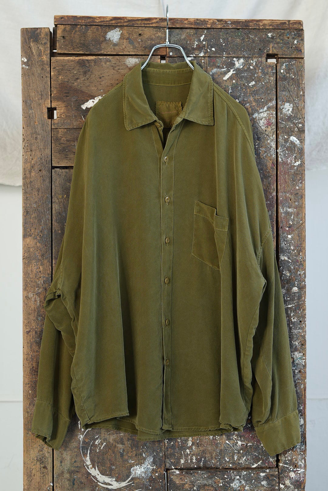 CHEZ VIDALENC - SILK SHIRT AXL (OLIVE)