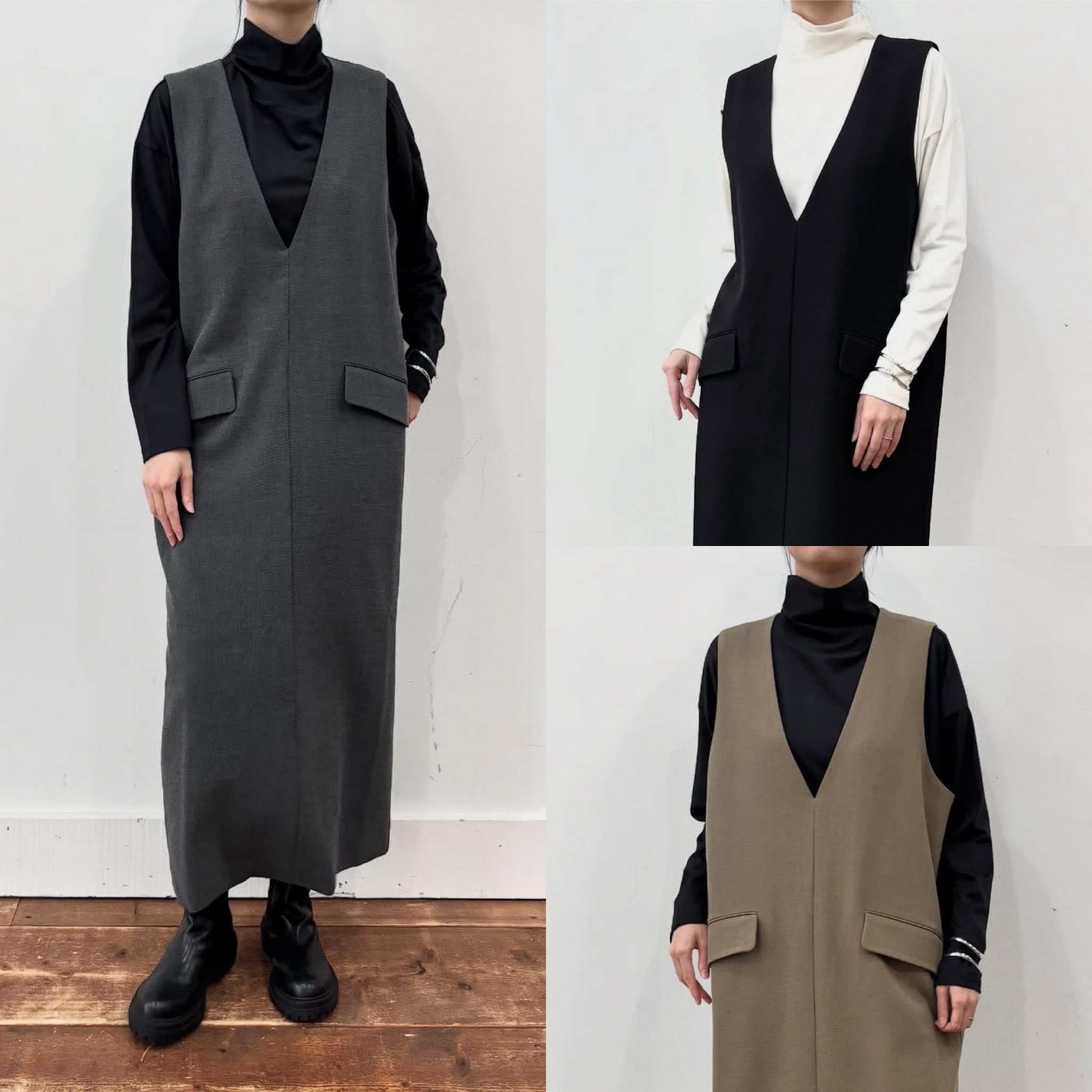 【 siro de labonte 】stretch twill long onepiece