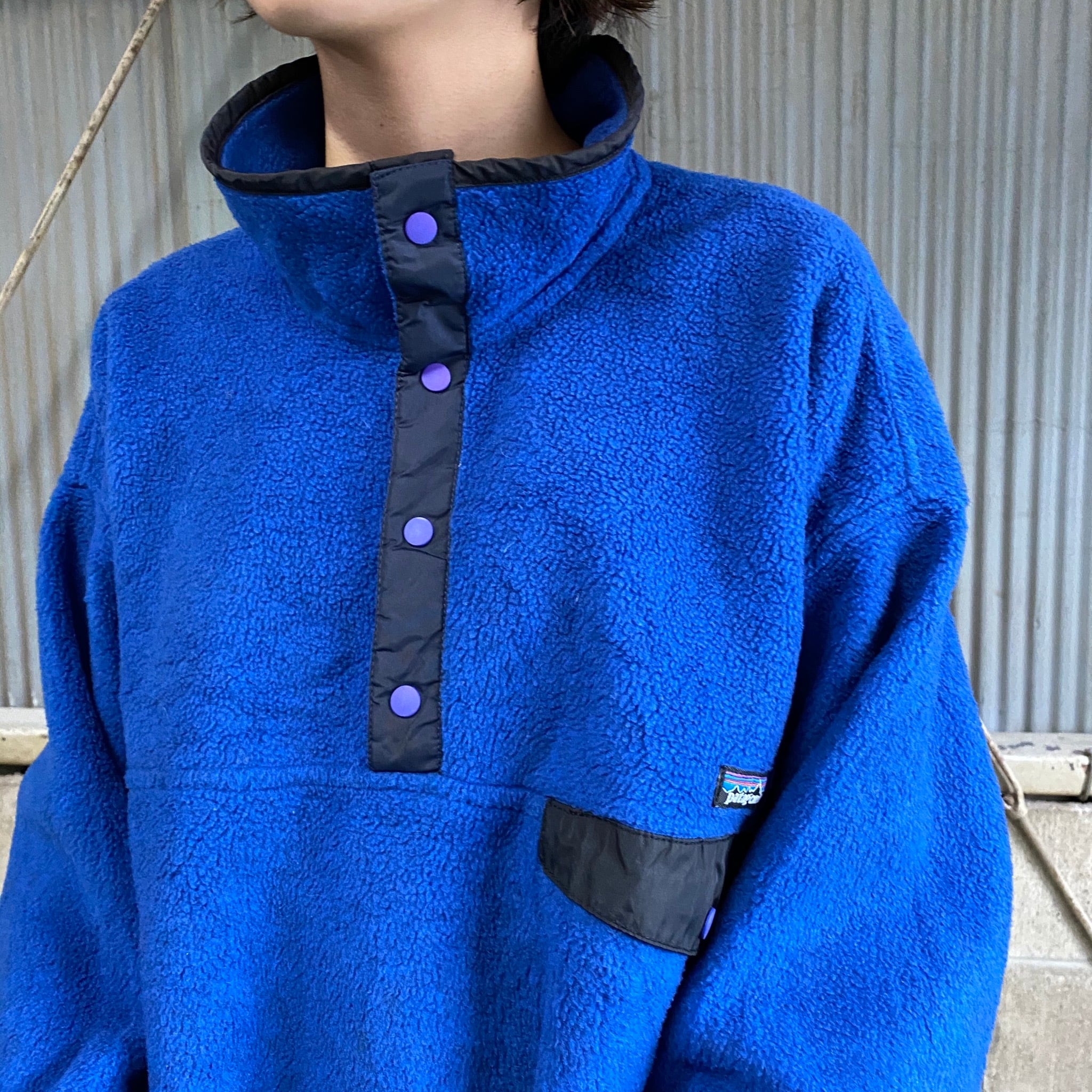 サイズ patagonia - パタゴニア シンチラ プルオーバー ブルー USA製の