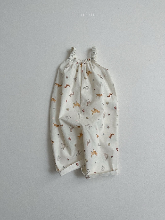 【即納】minirobe / Puppy Pattern Overalls