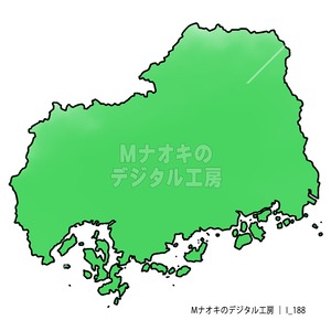 少しゆるい広島県地図　A slightly loose map of Hiroshima prefecture