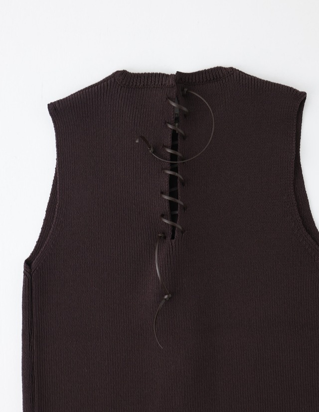 【ulikasanctus】BACK STRING KNIT VEST
