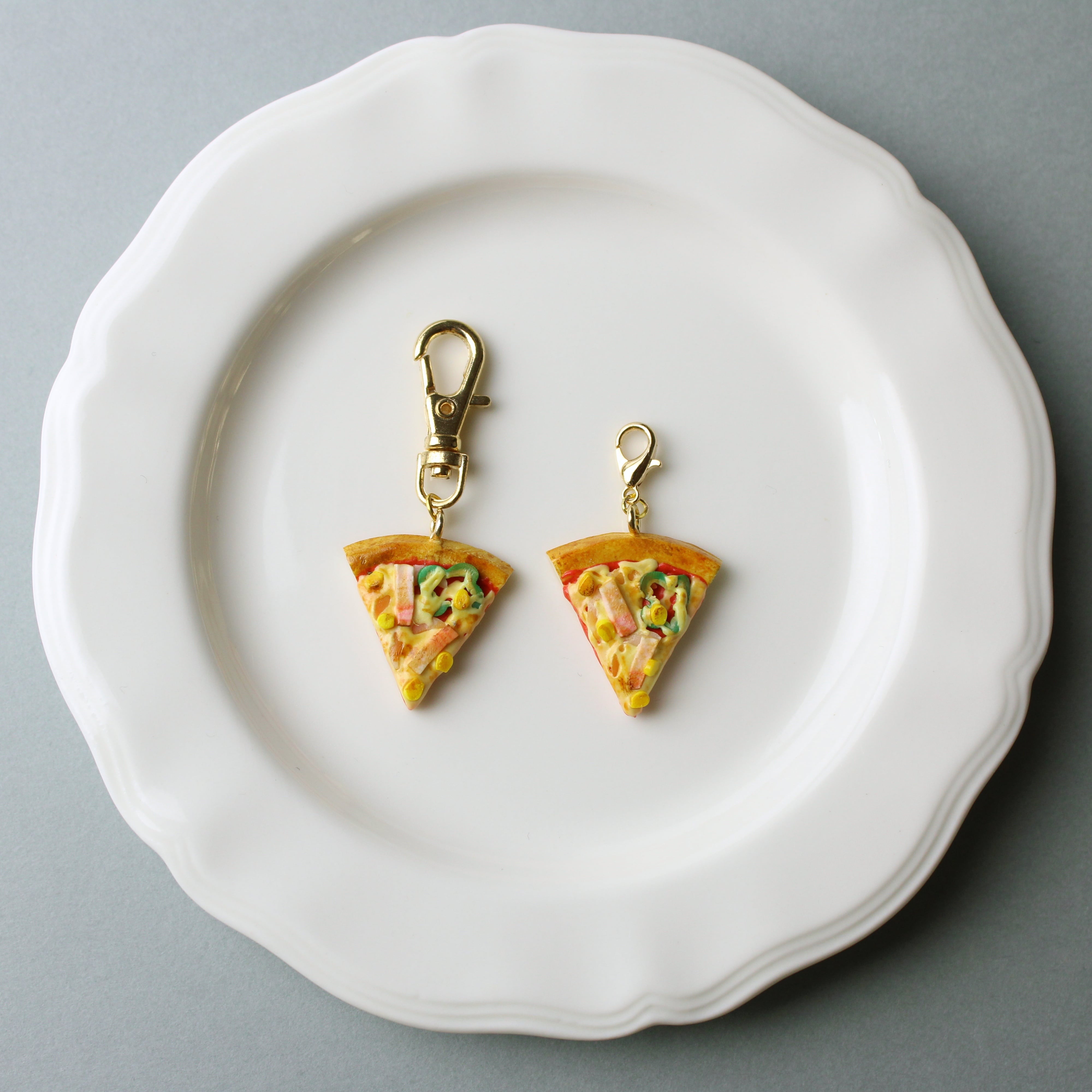 こだわりの ピザ （ ピアス/イヤリング/チャーム/キーホルダー