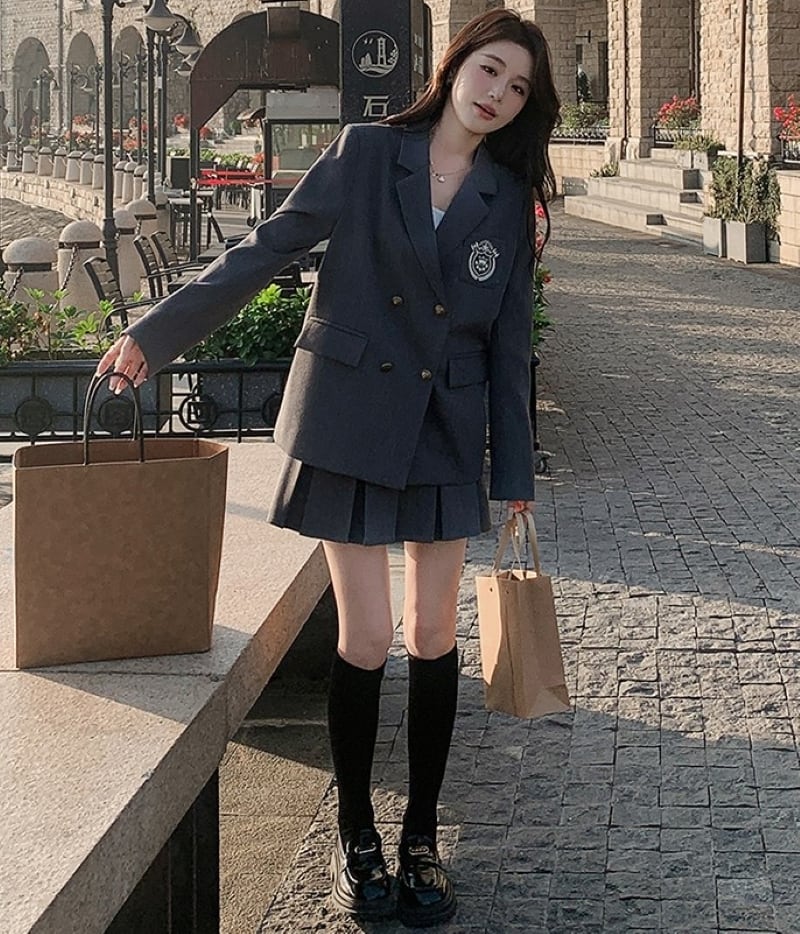 セットアップ ジャケット ミニスカート プリーツスカート ショート丈