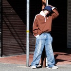 裏起毛ハーフジッププルオーバー