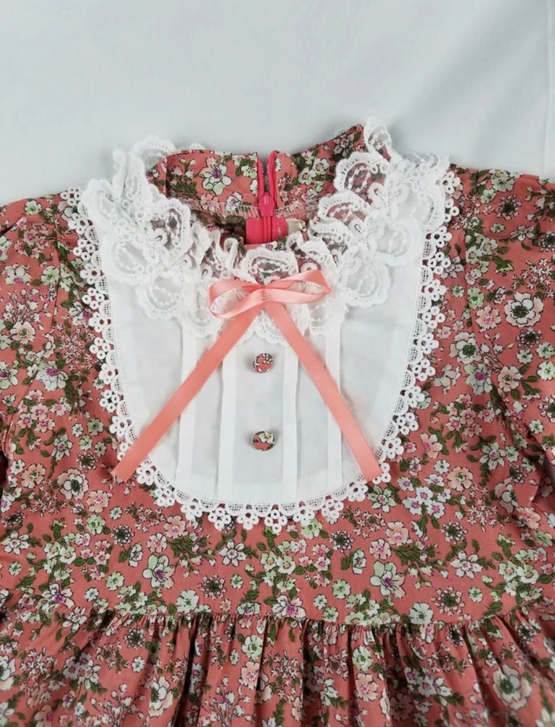 花柄リボンレースワンピース》》》》》》》ワンピース ドレス レース リボン 海外子供服 韓国子供服 キッズ ベビー プチプラ