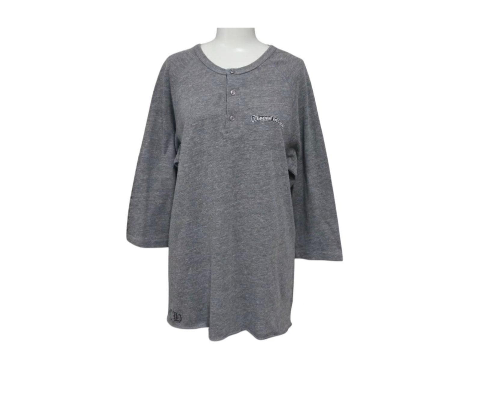 CHROME HEARTS クロムハーツ 7分丈 ヘンリーネックTシャツ フレア CH