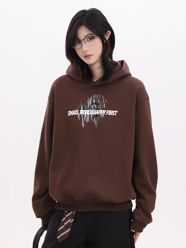 スモールワールドグラフィックパーカー / SMALL WORLD GRAPHIC HOODIE