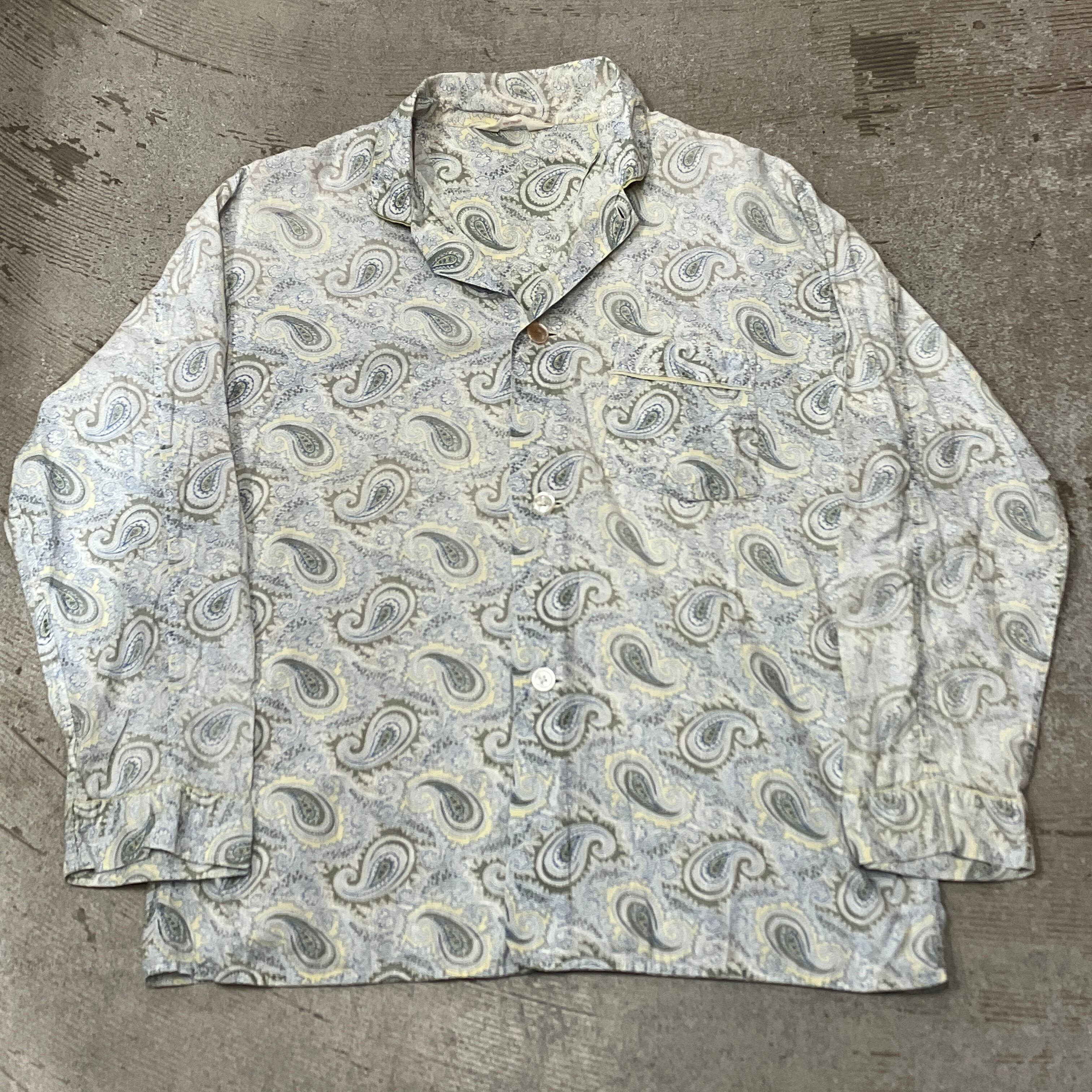 1960s MANHATTAN PAJAMA PAISLEY SHIRT | safarionline 
