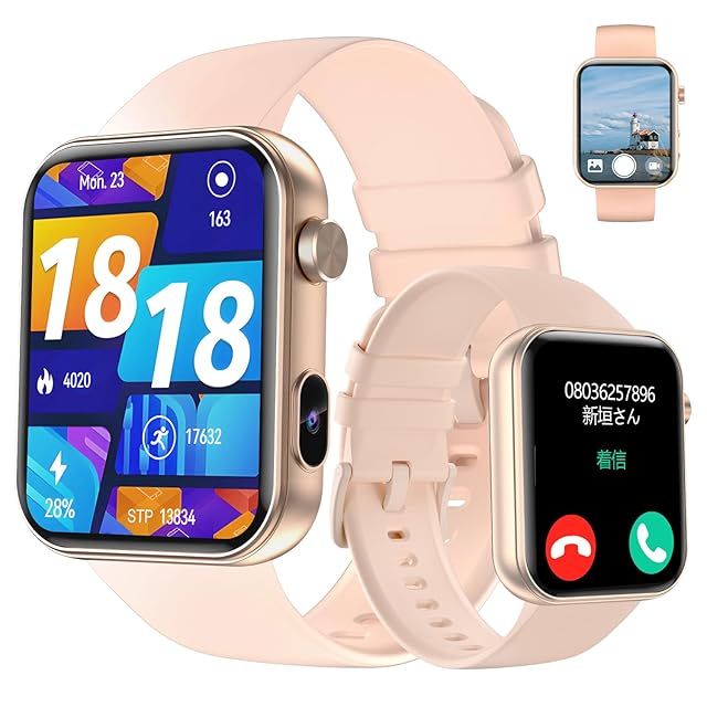 特価商品】スマートウォッチ レディース 【2025 ファッションゴールド