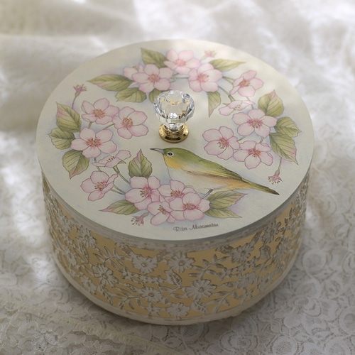 【アクリル】桜とメジロのフラワーボックス デザインパケット