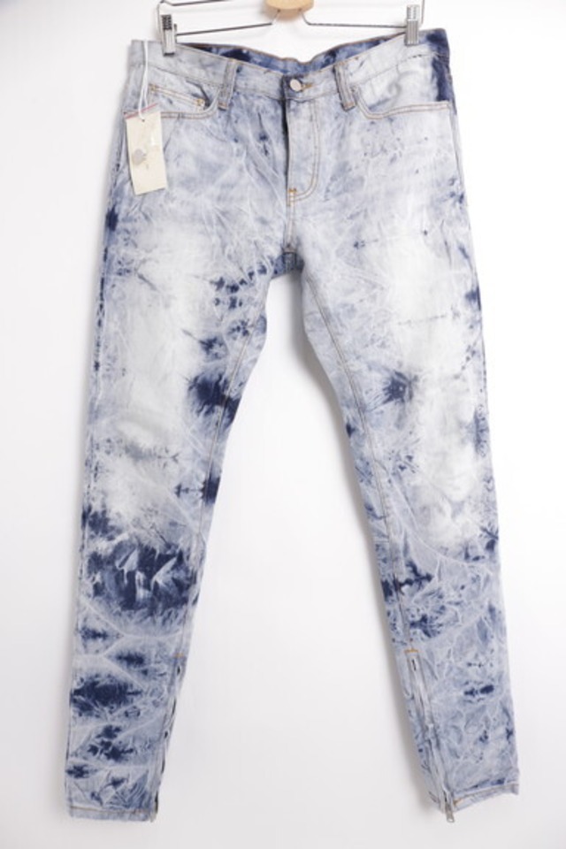 MNML M64 BLEACHED ZIP DENIM W32 22.5JH8110