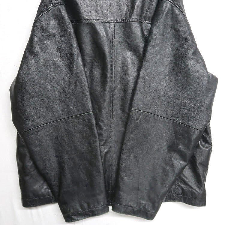 古着 J. Ferrar レザージャケット ブルゾン ブラック 表記：M