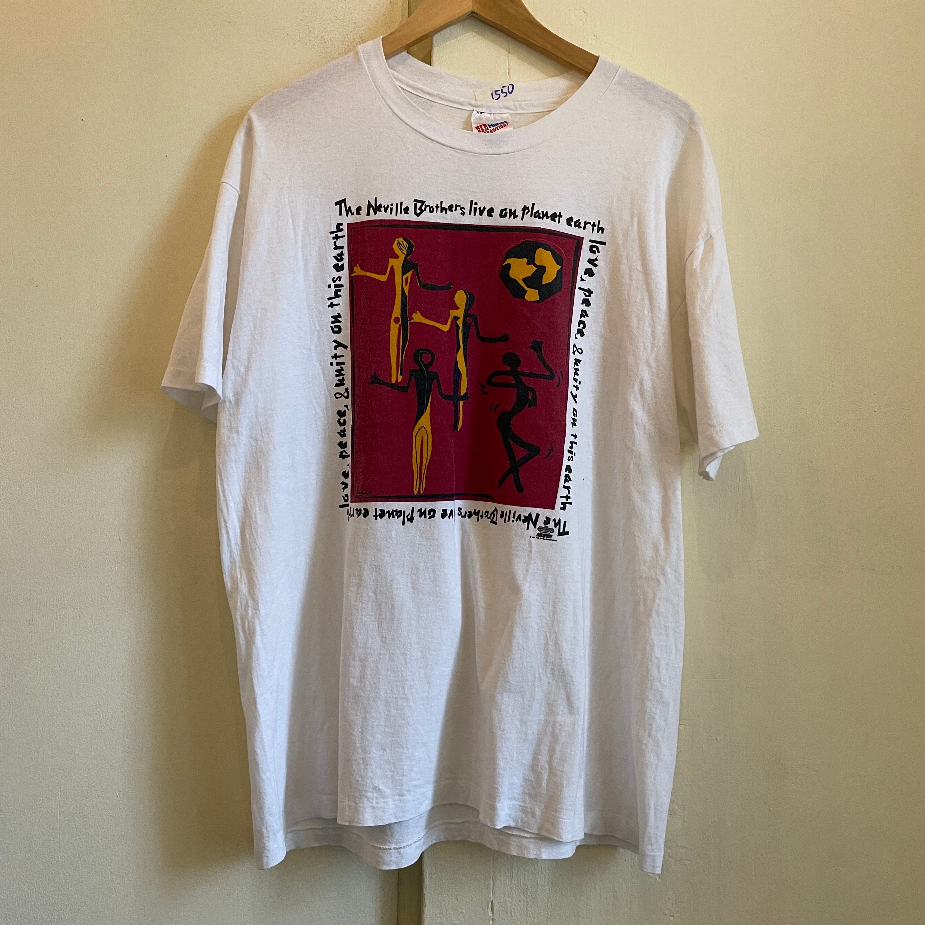 1550】90年代 ビンテージ 古着 Neville Brothers バンドTシャツ 