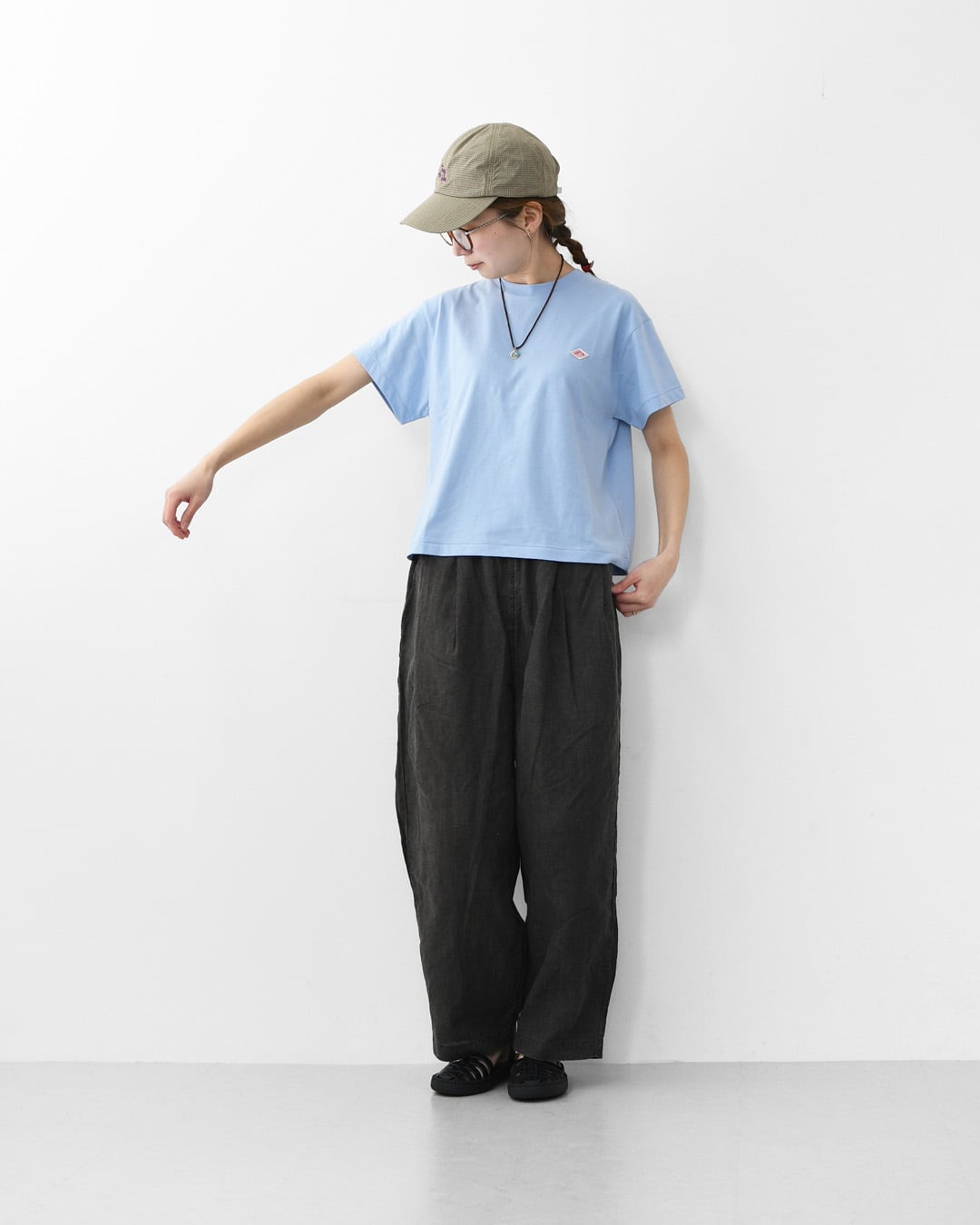 DANTON [ダントン] W SHORT SLEEVE SEMI CROP T-SHIRT PLAIN [DT