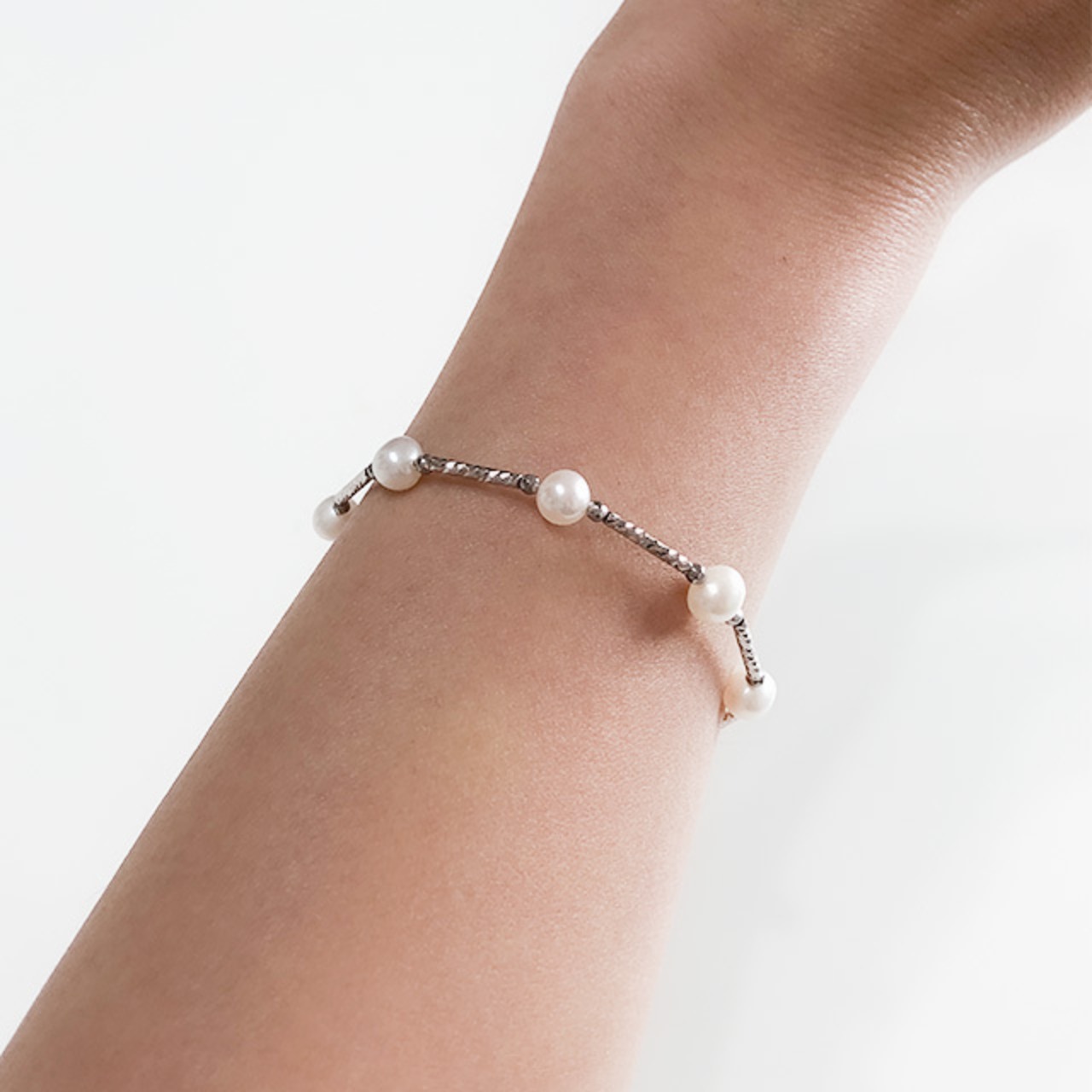 気分上々間違いなし 淡水パール パイプ ブレスレット 10000123