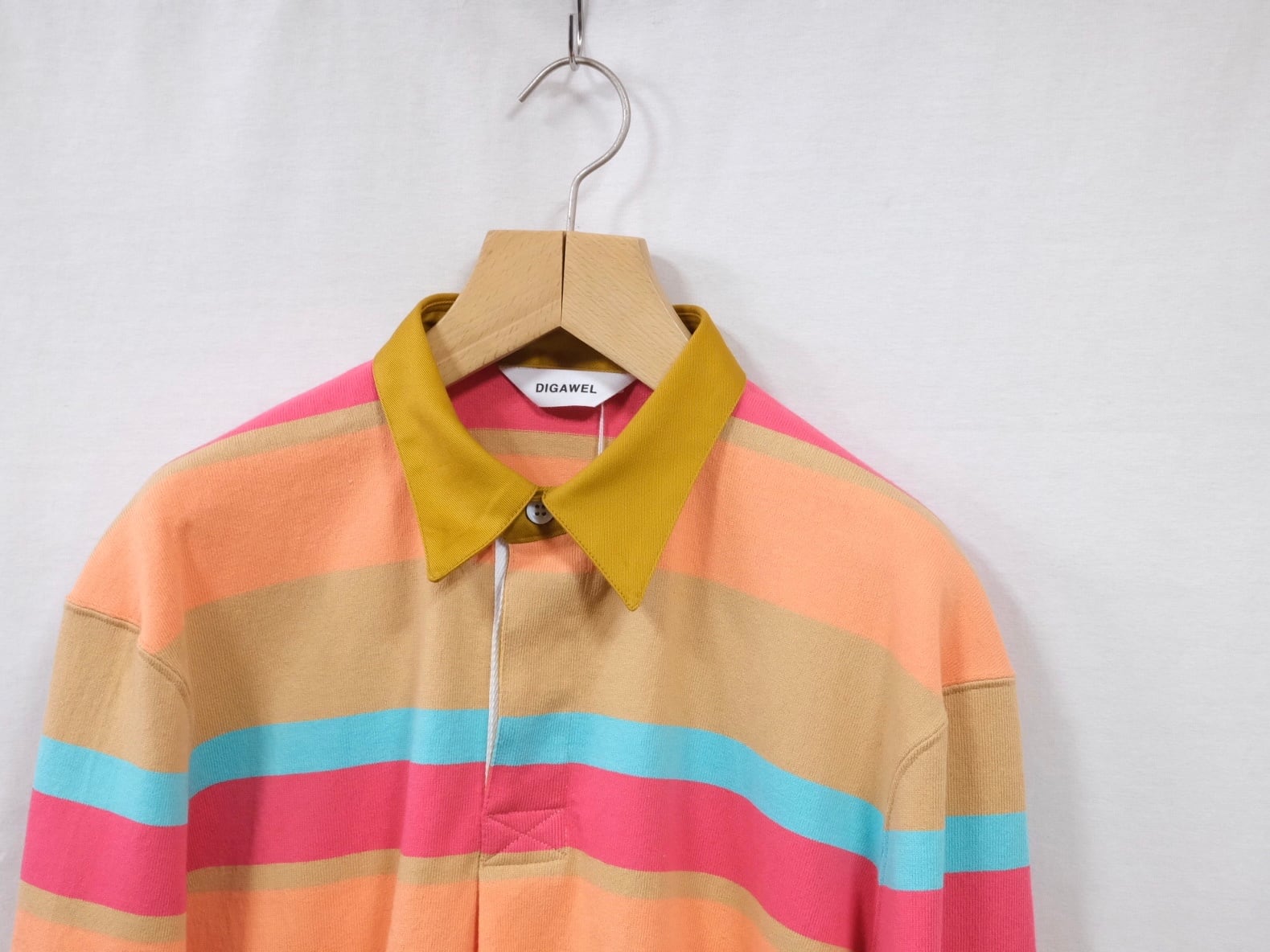 DIGAWEL” Border Rugby Shirt Beige” | Lapel online store