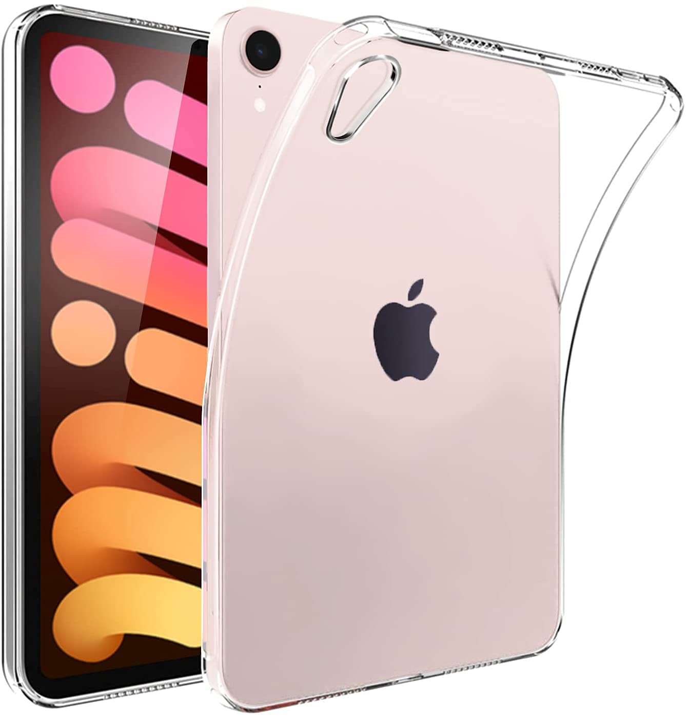 iPad mini6 / iPad mini7 ケース 透明TPU iPad mini 7 2024 カバー iPad mini (第6世代) 保護ケース Shron 薄型 シェル 耐衝撃 指紋防止 衝撃 吸収 擦り傷防止(クリア)