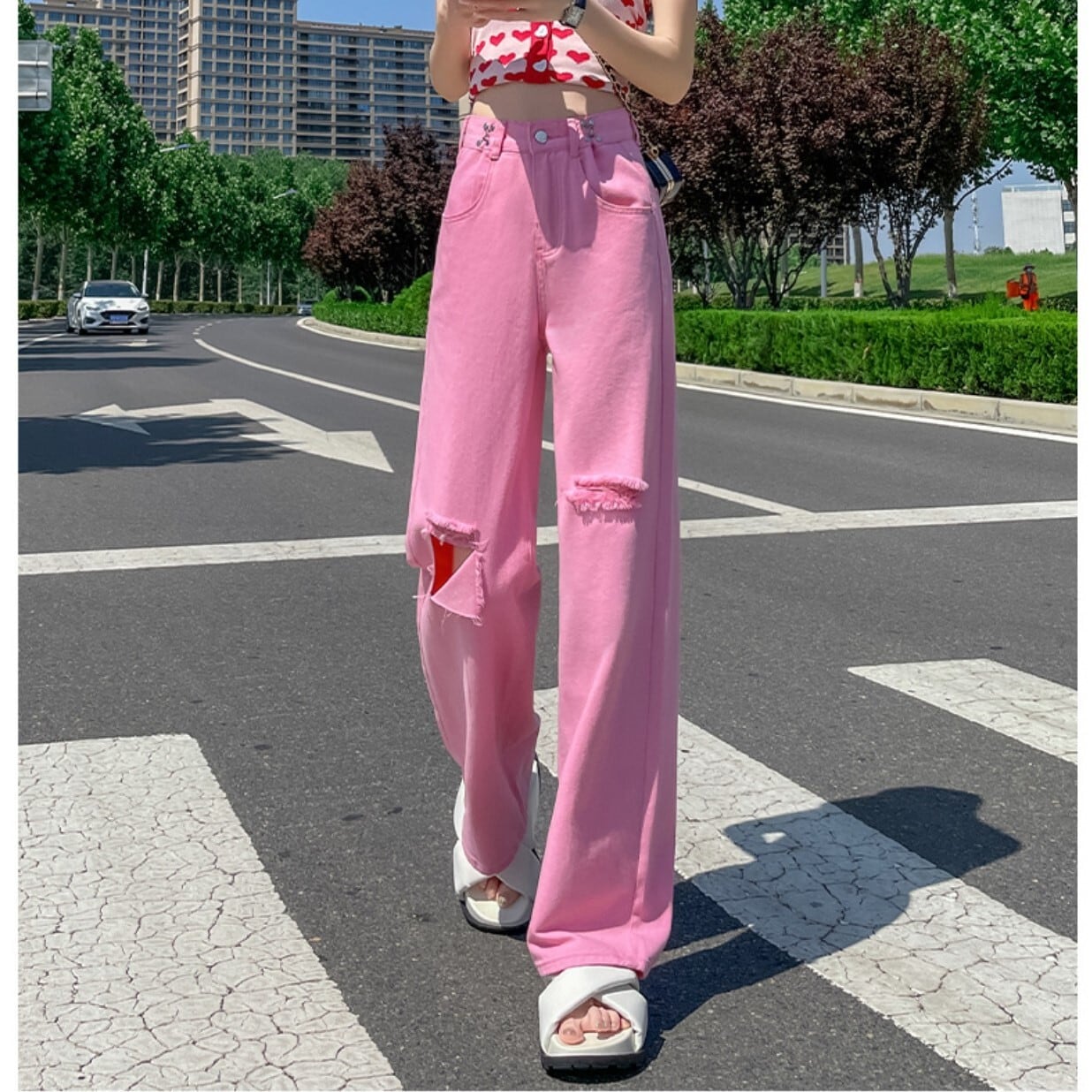 ボトムス パンツ ワイドパンツ デニムパンツ カラーパンツ バギー