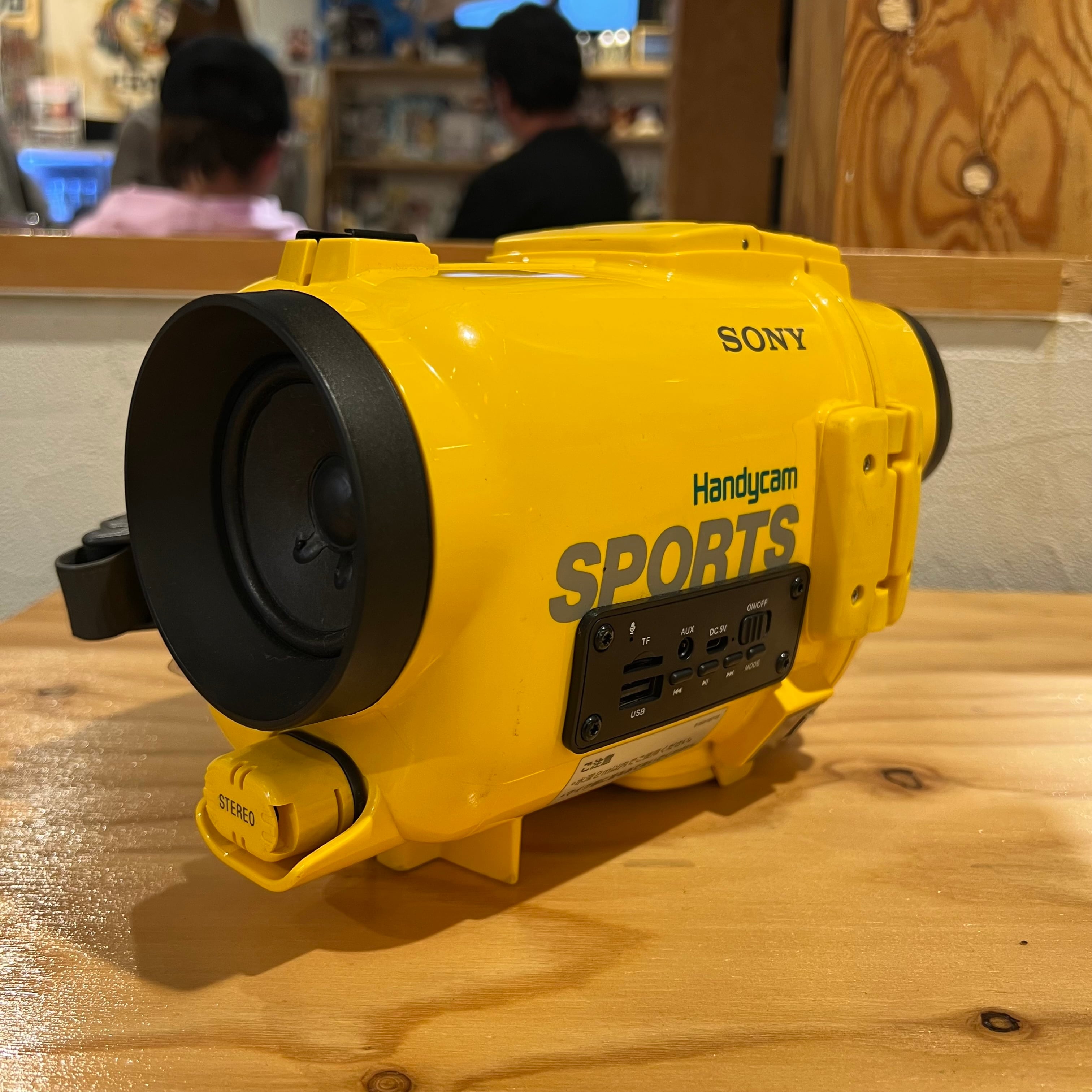 sony sportsビデオカメラ防水ケースを改造したBluetoothスピーカーです