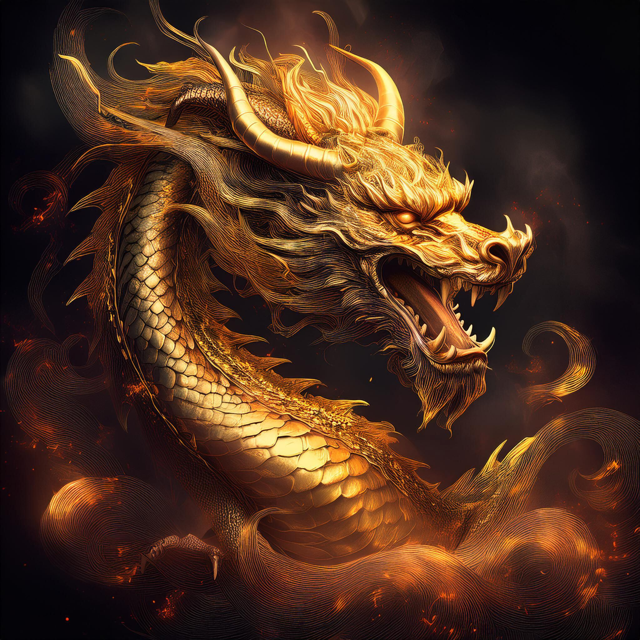 黄金の龍神（アイコン用5点セット） | Icon Labo BREEZE