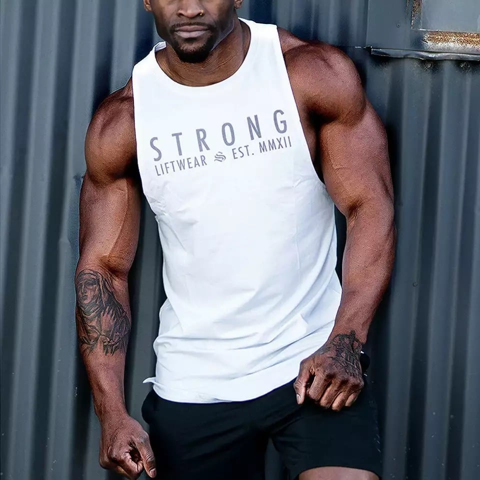 STRONG LIFT WEAR タンクトップ メンズ 白 ホワイト - タンクトップ