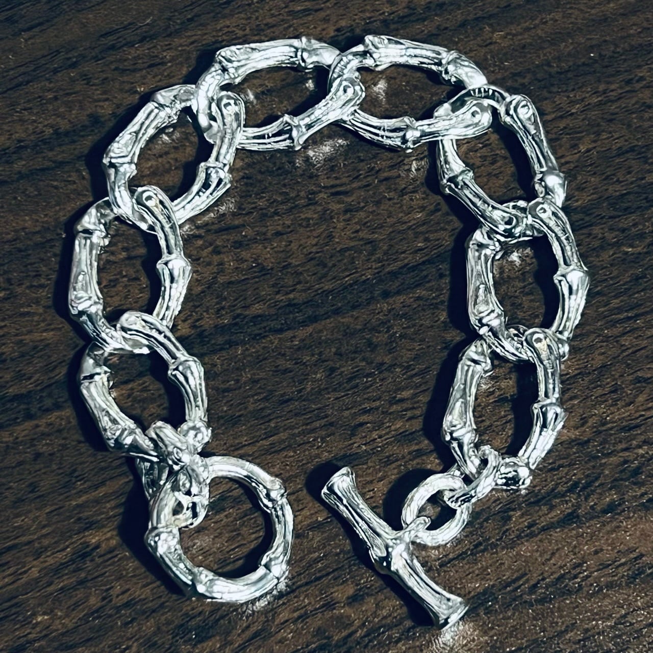 VINTAGE TIFFANY & CO. Bamboo Toggle Bracelet Sterling Silver 