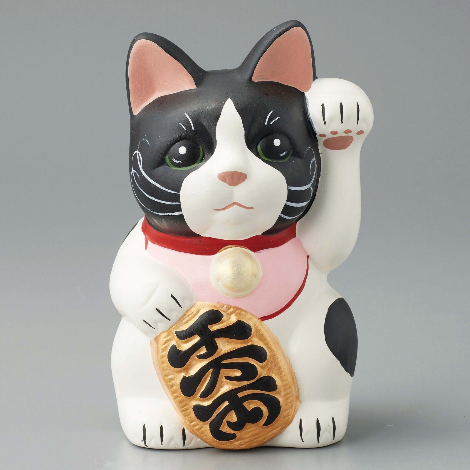猫貯金箱 招き猫アトリエ巧 黒ブチ マスノヤ衣料品店 マスノヤ猫雑貨店
