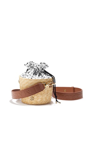 MAISON MICHEL -Cassie- Bag in natural straw. :NATURAL,