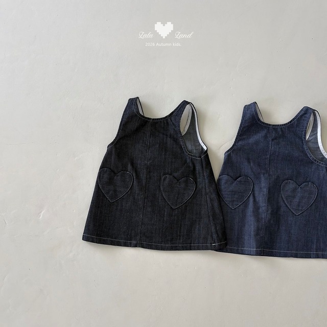 《予約》送料無料【lalaland】Heart Pocket Dress