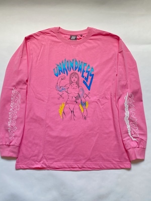 ★★New! ★★「ちゃんよた」選手VS UNKINDNESS コラボ　LONG SLEEVE 長袖Tシャツ【PINK】