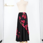 社交ダンス 衣装 prima boutique プリマブティック スカート レッスンウェア ブラック系 伸縮 ストレッチ 練習 レッスン 花 花柄 レース 華やか ダンス衣装 イベント ステージ パーティー レディース おしゃれ かわいい ピンク系 グリーン系