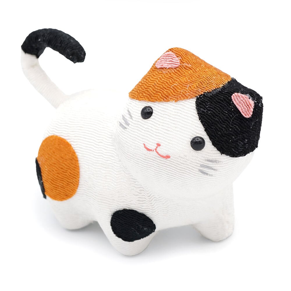リュウコドウ（龍虎堂）三毛猫のお散歩 和雑貨/コンパクト/ちりめん
