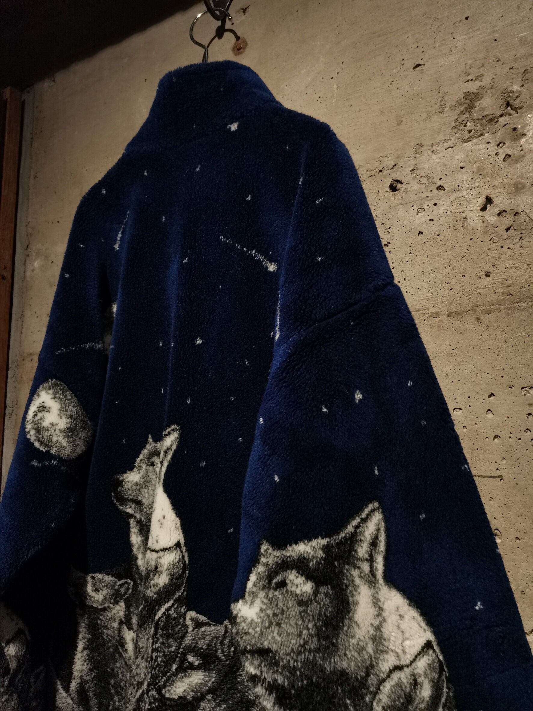 Caka】Special Wolf Design Loose Fleece Jacket | Caka(カカ）下北沢