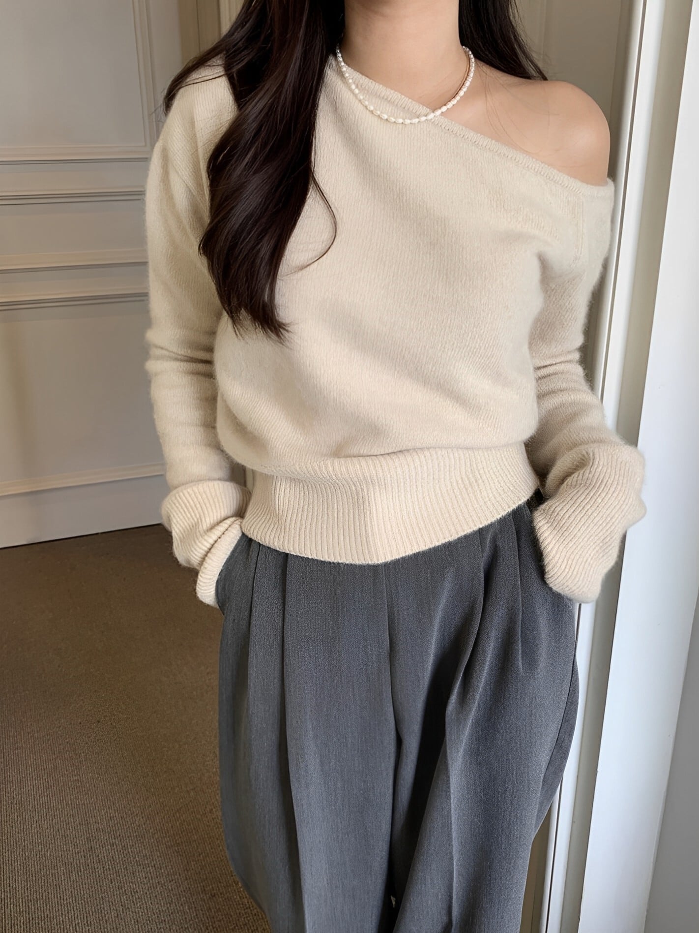 オフショルニット.1367