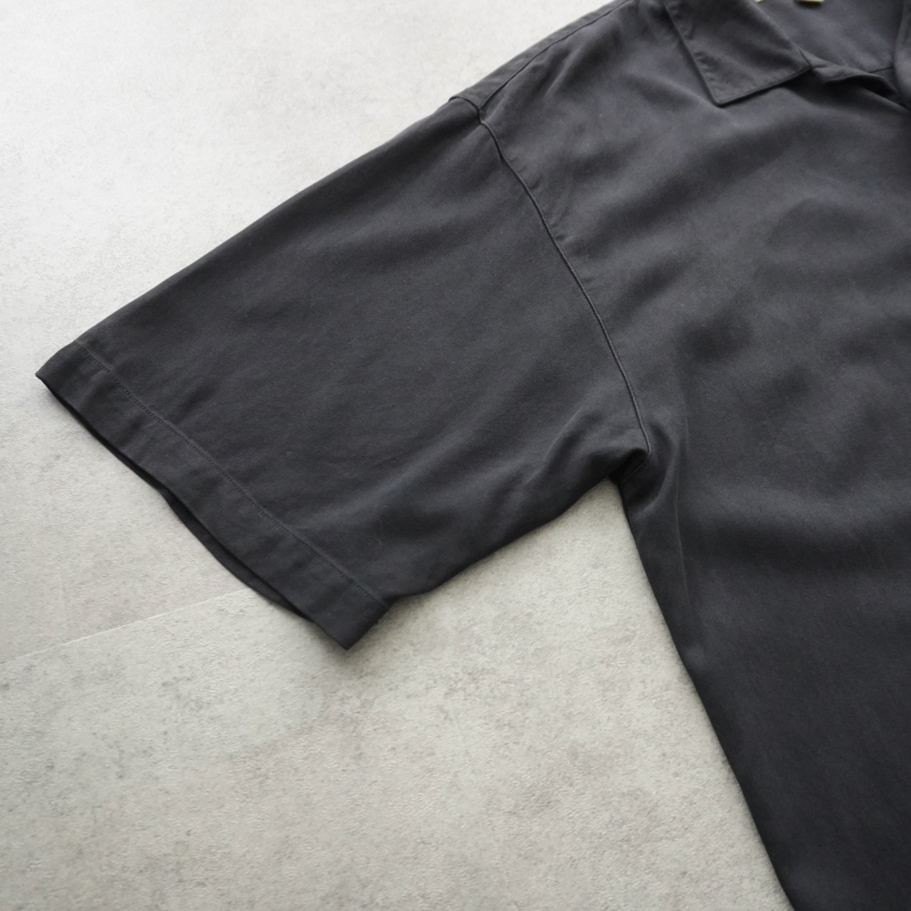 Tommy Bahama Silk open-collar shirt black [XL] 古着 - 6