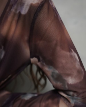 11月上旬ご予約Color-block stretch inner top／Brown