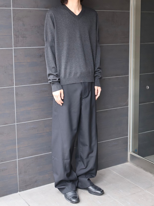 【AWARE/26AW】DOMANI V-NECK SWEATER/grey