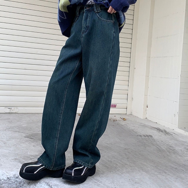 ウォームライニングデニムパンツ 2col R01322